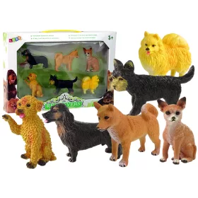   6 darabos figura készlet Fajtiszta kutyák A világ híres kutyái