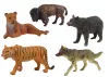 Afrikai erdei állatok figurakészlet medve tigris