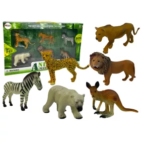 Afrikai Vadvilág Figurakészlet Kenguru Zebra