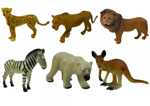 Afrikai Vadvilág Figurakészlet Kenguru Zebra