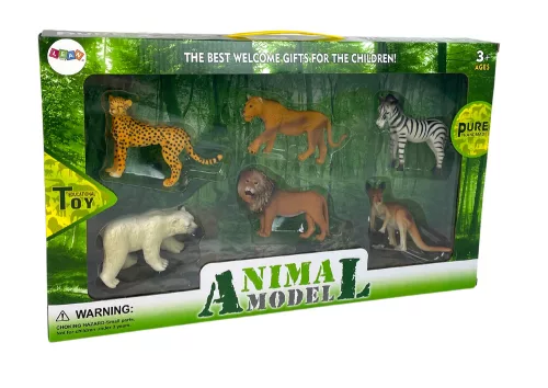 Afrikai Vadvilág Figurakészlet Kenguru Zebra