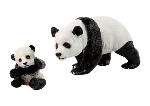 2 db-os pandafigura készlet fiatal pandával - Világ Állatai sorozat
