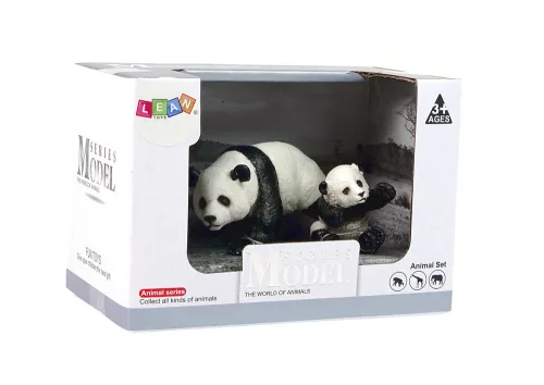 2 db-os pandafigura készlet fiatal pandával - Világ Állatai sorozat