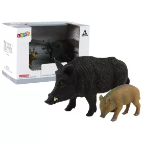   2 darabos figura szett Vaddisznó fiatal erdei állatokkal sorozat