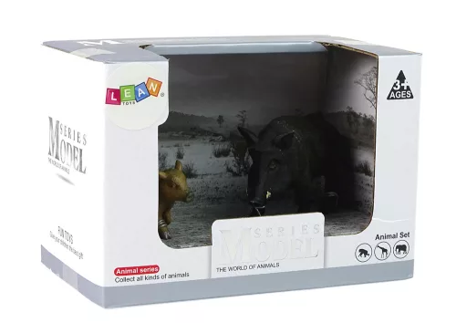 2 darabos figura szett Vaddisznó fiatal erdei állatokkal sorozat