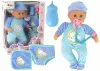 Baby Doll Sound Dummy előke kék macskás pizsama