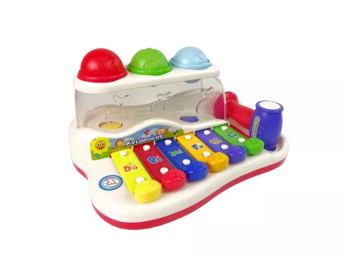 Oktató cimbalom kisgyermekeknek Kalapács Színes labdák