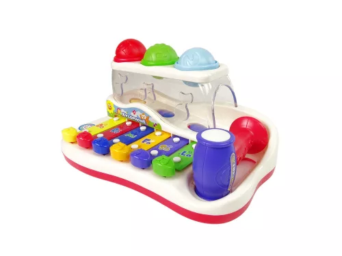 Oktató cimbalom kisgyermekeknek Kalapács Színes labdák
