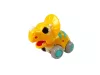 Dinoszaurusz kerekeken sárga Triceratops figura