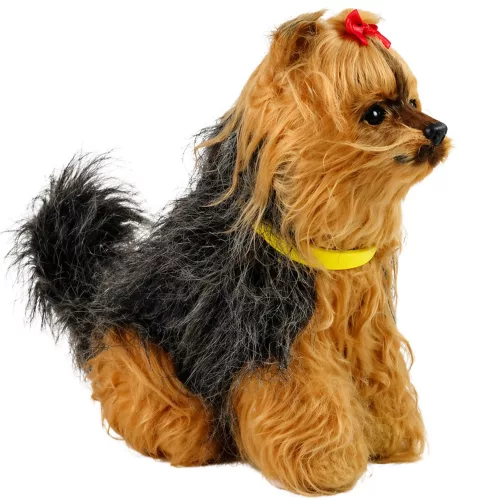 Interaktív plüsskutya Puha szőrű Yorkshire terrier fajta Simogassa meg a fejét és ismerje meg a funkcióit