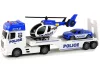 Rendőrautó-szállító készlet helikopter hangjelzővel