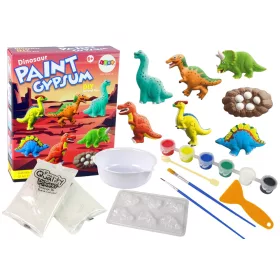 DIY gipszöntő készlet festés festék dinoszauruszok