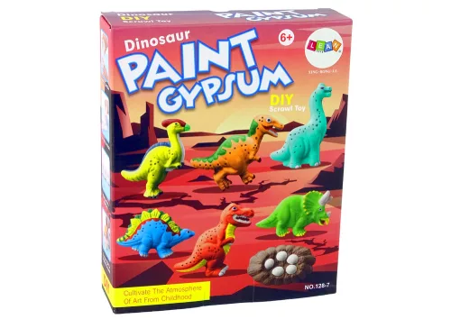 DIY gipszöntő készlet festés festék dinoszauruszok