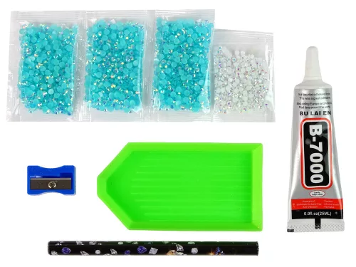 Kreatív rénszarvas készlet DIY gyémántok kristályok kék