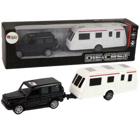 Jeep fekete lakókocsi járműszett fém elemek