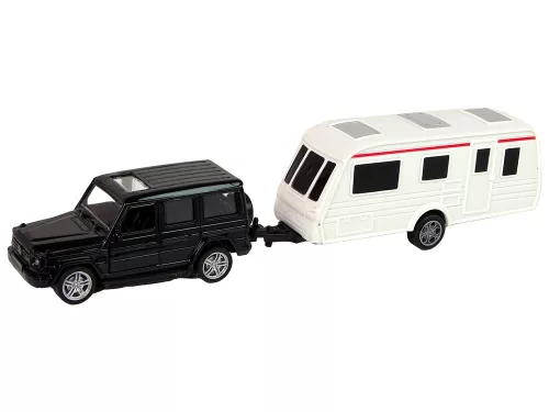 Jeep fekete lakókocsi járműszett fém elemek