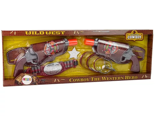 Cowboy készlet két személyre Cowboy revolver sarkantyú kiegészítők