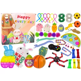   Húsvéti Fidget Toys Pop It Squishy Anti-stress 41 darabos játékkészlet.