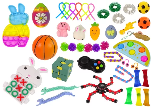 Húsvéti Fidget Toys Pop It Squishy Anti-stress 41 darabos játékkészlet.