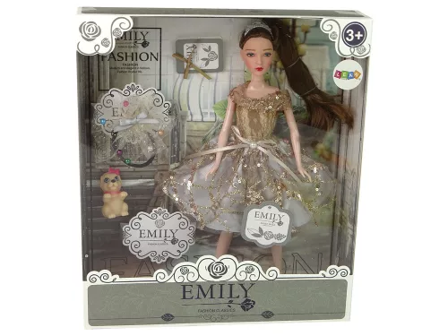 Emily baba gyerekeknek, hosszú hajú kutyával