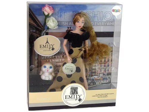 Emily baba Rózsaszín Macska Hosszú Hajú