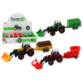   Traktor pótkocsival, kotrógép, buldózer, mezőgazdasági gép, 3 színben