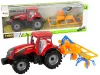 Piros traktor gereblye súrlódásos meghajtással
