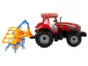 Piros traktor gereblye súrlódásos meghajtással