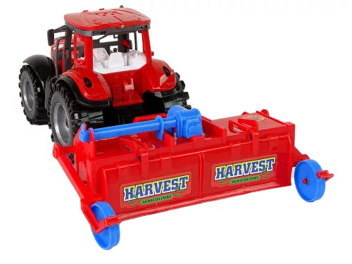 Piros traktor eke súrlódásos meghajtással
