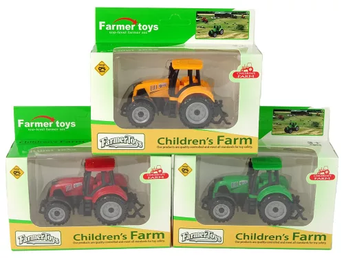 Mezőgazdasági jármű traktor farm nagy kerekek 3 színben