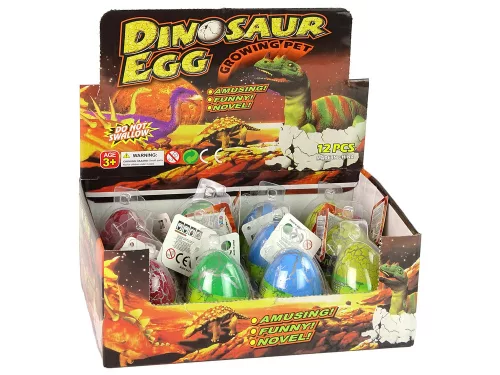Kikelő varázslatos dinoszaurusz tojás, növekvő 6 cm színes.