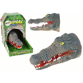 Krokodil állati kézbáb szürke