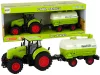 Traktor nagy kerekű utánfutóval Green Farm