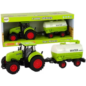 Traktor nagy kerekű utánfutóval Green Farm