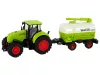 Traktor nagy kerekű utánfutóval Green Farm