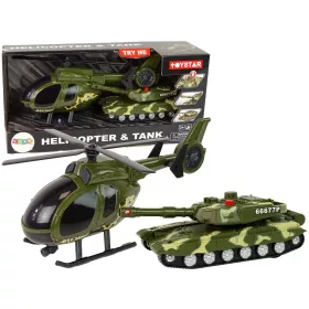 Katonai tank súrlódásos meghajtású helikopter készlet