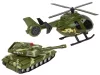 Katonai tank súrlódásos meghajtású helikopter készlet