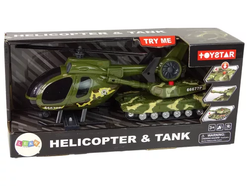 Katonai tank súrlódásos meghajtású helikopter készlet