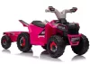 XMX630T Rózsaszín Akkumulátoros Quad Utánfutóval