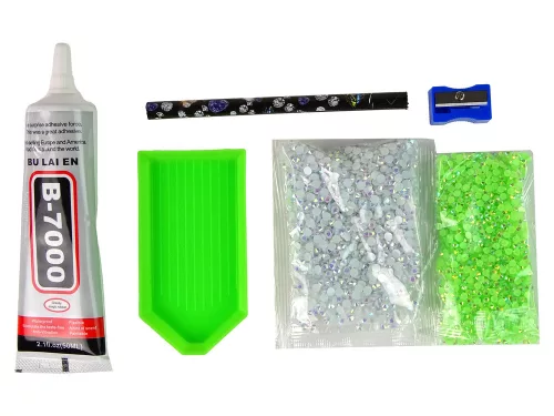 Kreatív unikornis készlet DIY gyémántok kristályok zöld