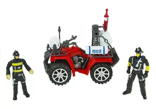 Nagy tűzoltóság tűzoltóautó figurák Quad sisak gyerekeknek