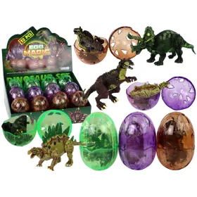 Dinoszaurusz figura tojás 3 színben 9 cm