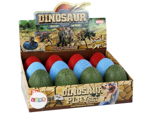 Dinoszaurusz figura tojás 3 színben 9 cm