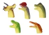 Dinoszauruszok gumi szenzoros ujjbábok