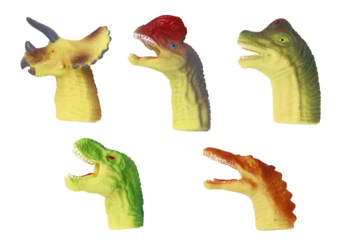 Dinoszauruszok gumi szenzoros ujjbábok