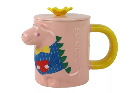 Dinoszaurusz rózsaszín dinoszaurusz infuser bögre 400 ml