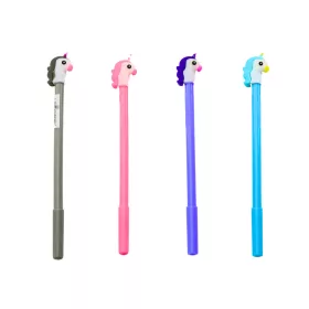   Unicorn golyóstoll fekete kupak utántöltő mix szürke-lila 0,5 mm