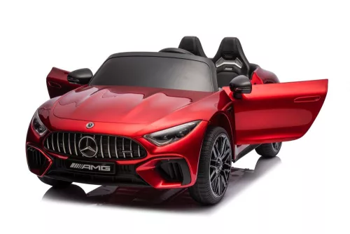 Mercedes AMG SL63 akkumulátoros autó, pirosra fényezve