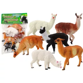 Alpaka láma farm figura szett 6 db-os mix