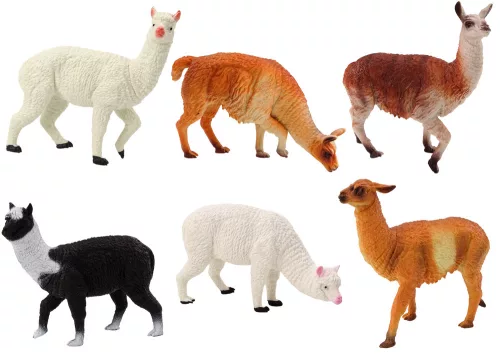 Alpaka láma farm figura szett 6 db-os mix
